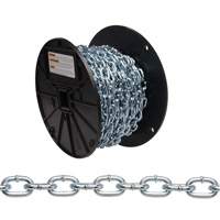 Straight Link Machine Chain, Low Carbon Steel, #2 x 125' (38.1 m) L, 325 lbs. (0.1625 tons) Load Capacity Les Fournitures Industrielles Méga