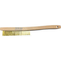 Curved-Handle Scratch Brushes, Brass, 4 x 19 Wire Rows, 14" Long Les Fournitures Industrielles Méga