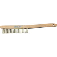 Curved-Handle Scratch Brushes, Stainless Steel, 4 x 19 Wire Rows, 14" Long Les Fournitures Industrielles Méga