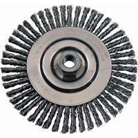 Wire Wheel Brushes, 4-7/8" Dia., 0.02" Fill, 5/8"-11 Arbor, Stainless Steel Les Fournitures Industrielles Méga
