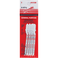 Jigsaw Blade, Bi-Metal, T-Shank, 3" L, 12 TPI Les Fournitures Industrielles Méga