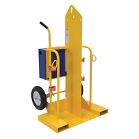 Welding Cylinder Torch Cart, Pneumatic Wheels, 24" W x 19-1/2" L Base, 500 lbs. Les Fournitures Industrielles Méga