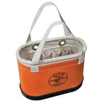 Seau ovale &agrave; coque rigide, 14" lo x 7" la x 10" h, Plastique, Orange Les Fournitures Industrielles Méga