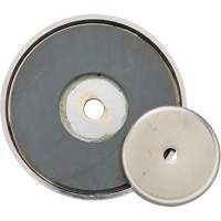 Pot magn&eacute;tique peu profond en c&eacute;ramique, dia. 1-3/8", Force de 12 lb Les Fournitures Industrielles Méga