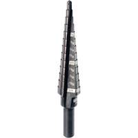 #1 Step Drill Bit, 1/8" - 1/2" , 1/32" Increments, High Speed Steel Les Fournitures Industrielles Méga