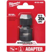 Adaptateur de douille carr&eacute;e &agrave; hexagonale pour tournevis &agrave; percussion Shockwave, Chocs, Prise 1/4", Douille 3/8", 1,875" lo Les Fournitures Industrielles Méga