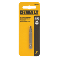 Screwdriver Bit, Slot, #6 Tip, 1/4" Drive Size, 2" Length Les Fournitures Industrielles Méga