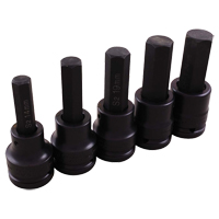 Jeu de douilles pour cl&eacute; &agrave; chocs, Hexagonale, Prise 3/4", 5 mrcx Les Fournitures Industrielles Méga