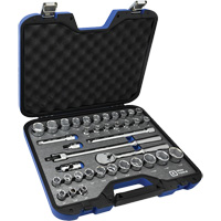 Jeu de douilles SAE et m&eacute;triques & accessoires, 38 Mcx, Prise de 1/2" Les Fournitures Industrielles Méga