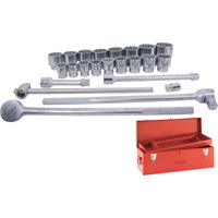 Socket & Attachment Set, 24 Pcs, 1" Drive Size Les Fournitures Industrielles Méga