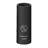 Socket, Impact, 5/16", 3/8" Drive, 6 Points, Deep Les Fournitures Industrielles Méga