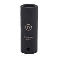 Socket, Impact, 17 mm, 1/2" Drive, 6 Points, Deep Les Fournitures Industrielles Méga