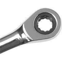 Metric Ratcheting Combination Wrench, 12 Point, 8 mm, Chrome Finish Les Fournitures Industrielles Méga