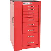 Armoire compl&eacute;mentaire gauche de s&eacute;rie Pro+, 8 tiroirs, 19" la x 19" p x 36-1/2" h, Rouge Les Fournitures Industrielles Méga