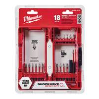 Shockwave Impact Duty Driver Bit Set, 18 Pcs., Phillips/Square Les Fournitures Industrielles Méga
