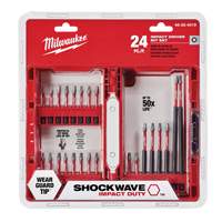 Shockwave Impact Duty Driver Bit Set, 24 Pcs., Square Les Fournitures Industrielles Méga
