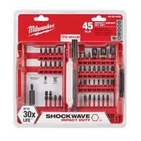 Shockwave Impact Duty Driver Bit Set, 45 Pcs., Hex/Nutsetter/Phillips/Slotted/Square/Torx&reg; Les Fournitures Industrielles Méga