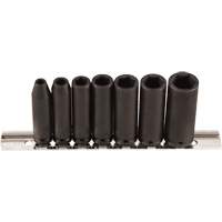 Jeu de douilles, 7 Mcx, Chocs, Prise de 1/4", Profond Les Fournitures Industrielles Méga