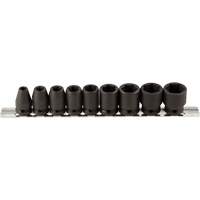 Jeu de douilles, 9 Mcx, Chocs, Prise de 3/8" Les Fournitures Industrielles Méga