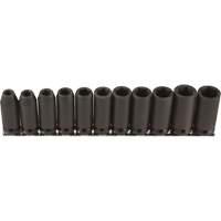 Jeu de douilles longues, 11 Mcx, Chocs, Prise de 3/8", Profond Les Fournitures Industrielles Méga