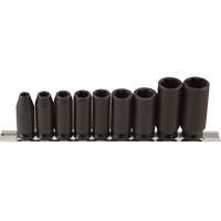 Jeu de douilles longues, 9 Mcx, Chocs, Prise de 3/8", Profond Les Fournitures Industrielles Méga