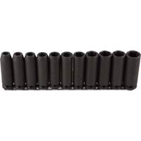 Jeu de douilles longues, 11 Mcx, Chocs, Prise de 1/2", Profond Les Fournitures Industrielles Méga