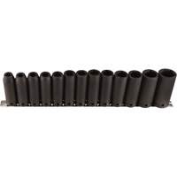 Jeu de douilles longues, 13 Mcx, Chocs, Prise de 1/2", Profond Les Fournitures Industrielles Méga