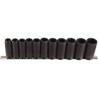 Jeu de douilles longues, 11 Mcx, Chocs, Prise de 1/2", Profond Les Fournitures Industrielles Méga