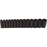 Jeu de douilles longues, 14 Mcx, Chocs, Prise de 1/2", Profond Les Fournitures Industrielles Méga
