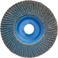 Disque &agrave; lamelles &agrave; grain grossier BlueFire, 5" x 7/8", Type 27, Grain 60, Alumine de zirconium Les Fournitures Industrielles Méga
