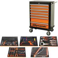 Ensemble d'outils pour m&eacute;canicien automobile avec armoire roulante, 125 morcea Les Fournitures Industrielles Méga