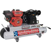 Compresseur d'air sur brouette, Essence, 10 gal. (12 gal. US), 150 PSI Les Fournitures Industrielles Méga