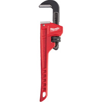 Pipe Wrench, 1-1/2" Jaw Capacity, 10" Long, Powder Coated Finish, Ergonomic Handle Les Fournitures Industrielles Méga