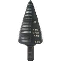 #12 Multi-Hole Step Drill Bit, 7/8" - 1-3/8" , 1/16" Increments, High Speed Steel Les Fournitures Industrielles Méga