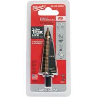 Step Drill Bit, 7/8"/#9 - 1-1/8"/#9 , 1/32" Increments, High Speed Cobalt Les Fournitures Industrielles Méga