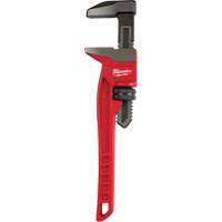 Smooth Jaw Pipe Wrench, 2-5/8" Jaw Capacity, 12" Long, Powder Coated Finish, Ergonomic Handle Les Fournitures Industrielles Méga