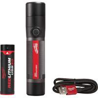 USB Compatible Compact Flashlight, LED, 800 Lumens, Rechargeable Batteries Les Fournitures Industrielles Méga