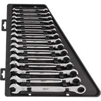 Ratcheting Wrench Set, Combination, 15 Pieces, Metric Les Fournitures Industrielles Méga