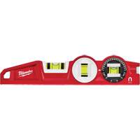 Die Cast Torpedo Level with 360 Degree Locking Vial, 10" L, Aluminum, 3 Vials, Magnetic Les Fournitures Industrielles Méga
