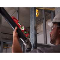 Die Cast Torpedo Level with 360 Degree Locking Vial, 10" L, Aluminum, 3 Vials, Magnetic Les Fournitures Industrielles Méga