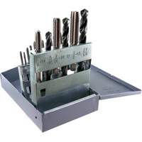 DRILLCO Tap & Drill Set, 18 Pieces Les Fournitures Industrielles Méga