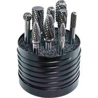 Jeu d'al&eacute;soirs au carbure plein &agrave; double coupe Magnum SET 1 DRILLCO, 8 morcea Les Fournitures Industrielles Méga