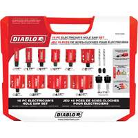 Electrician's Bi-Metal Hole Saw Set, 16 Pieces Les Fournitures Industrielles Méga