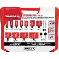 Plumber's Bi-Metal Hole Saw Set, 17 Pieces Les Fournitures Industrielles Méga