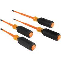 Slim-Tip Insulated Screwdriver Set, 1000 V, 4 Pcs Les Fournitures Industrielles Méga