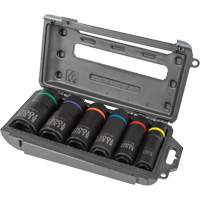 2-in-1 6-Piece Socket Set, 6 Pcs, Impact, Deep Les Fournitures Industrielles Méga