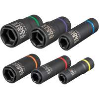 2-in-1 6-Piece Socket Set, 6 Pcs, Impact, Deep Les Fournitures Industrielles Méga