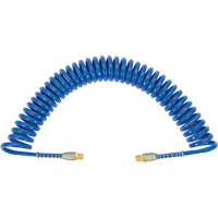 APUB-1425 Tuyau d'air en serpentin avec raccords pivotants et ressort de protection, Air, 1/4" DI x 25' lo, Polyur&eacute;thane Les Fournitures Industrielles Méga