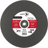 Meule &agrave; tronçonner Power Abrasive A24GP, 20" x 5/32", Arbre de 1", Type 1, 3000 Tr/min Les Fournitures Industrielles Méga