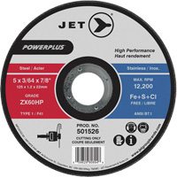 Meule &agrave; tronçonner PowerPlus ZX46HP, 7" x 1/16", Arbre de 7/8", Type 1, 8500 Tr/min Les Fournitures Industrielles Méga
